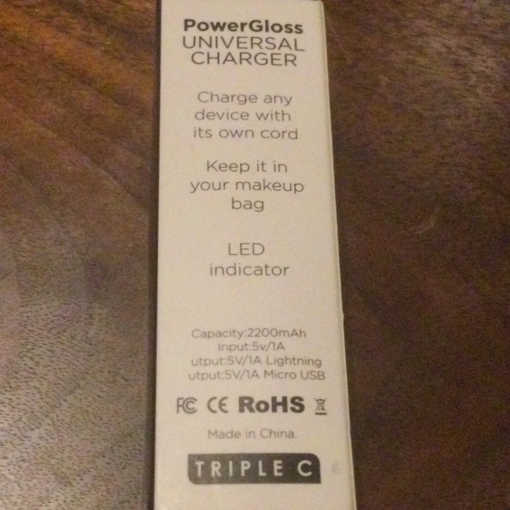 NIB Power Gloss Universal Portable Charger
